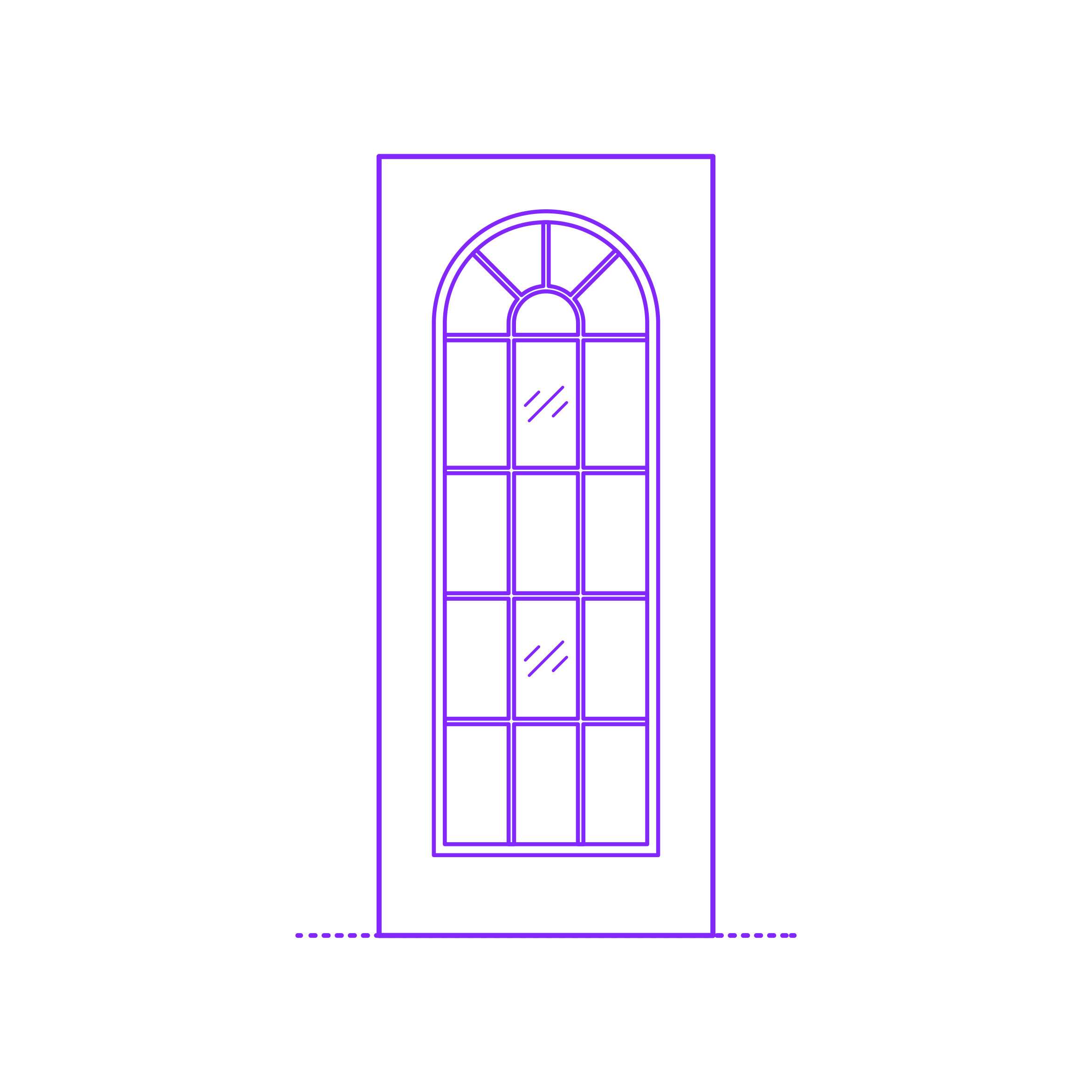 Buildings Exterior Doors Lite Entry Door Grid 17 Panels Arched Digital Sketch Svg Design Free Vectors